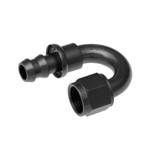 REDHORSE PERFORMANCE #102423 6AN Push Lock Hose End s- Black 180