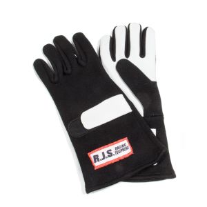 RJS SAFETY #600010104 Gloves Nomex D/L MD Black SFI-5