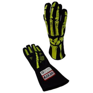 RJS SAFETY #600090151 Single Layer Yellow Skeleton Gloves X-Large