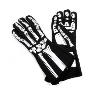 RJS SAFETY #600090166 Single Layer White Skeleton Gloves Small