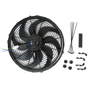 RACING POWER CO-PACKAGED #R1014 14In Electric Cooling F an 12V Curved Blades