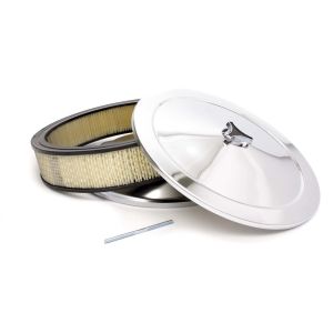 RACING POWER CO-PACKAGED #R2195 14x3 Muscle Car Plain Drop Base A/C Chrome