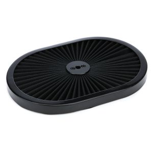 RACING POWER CO-PACKAGED #R2217T 12in Super Flow Oval Air Cleaner Black
