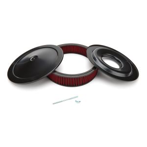 RACING POWER CO-PACKAGED #R2351 14inX3in Performance Sty le Air Cleaner Blk/Red