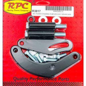 RACING POWER CO-PACKAGED #R3817 BBC Saginaw Power Steer Bracket Swp Black