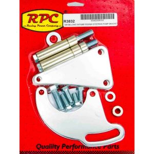 RACING POWER CO-PACKAGED #R3832 BBC Saginaw Power Steer Bracket Lwp Chrome