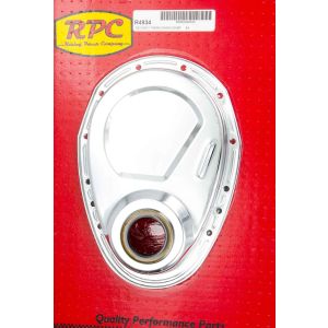 RACING POWER CO-PACKAGED #R4934 SBC Steel Timing Chain Cover Chrome
