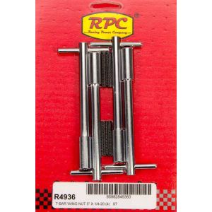 RACING POWER CO-PACKAGED #R4936 Chrome Wing Nuts 5-3/8 x 1 1/4-20 4pk