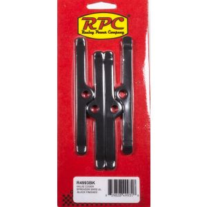 RACING POWER CO-PACKAGED #R4993BK Black SBC Valve Cover Spreader Bars 4-3/4in