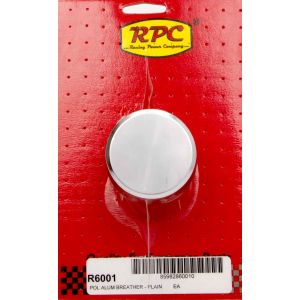 RACING POWER CO-PACKAGED #R6001 Alum Plain Push In Breather Polished