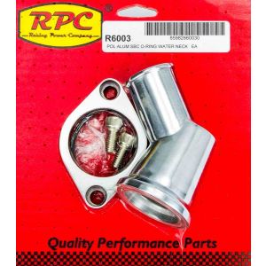RACING POWER CO-PACKAGED #R6003 66-75 Chevy V8 Alum 45 Deg Water Neck Polished