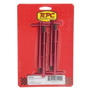 RACING POWER CO-PACKAGED #R6010 Red Aluminum T-Bar Wing Nut 4-3/4In With 1/4-20