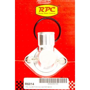 RACING POWER CO-PACKAGED #R6014 WATER NECK PONTIAC POLISHED ALUMINUM