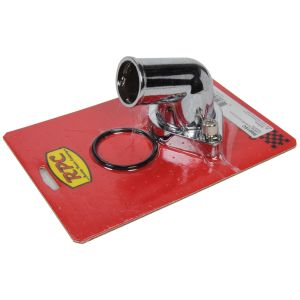RACING POWER CO-PACKAGED #R6015C Chrome Aluminum SB Chevy Water Neck 15Deg