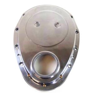 RACING POWER CO-PACKAGED #R6043 2-Pc Timing Chain Cover SB Chevy Polished Alum