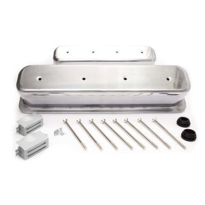 RACING POWER CO-PACKAGED #R6046 SBC Alum Tall Center Bolt V/C Plain Polished