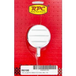 RACING POWER CO-PACKAGED #R6100 Alum Ball Milled PCV Breather Polished