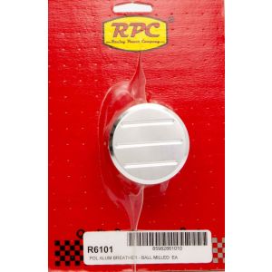 RACING POWER CO-PACKAGED #R6101 Alum Ball Milled Push In Breather Polished