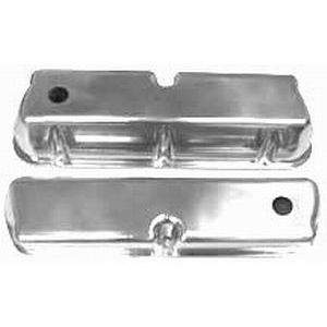 RACING POWER CO-PACKAGED #R6171 SB Ford Aluminum Valve Covers Plain With Hole