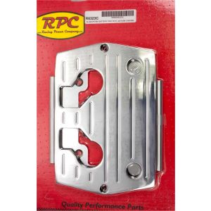 RACING POWER CO-PACKAGED #R6323C Optima Alum Ball Milled Battery Tray Chrome