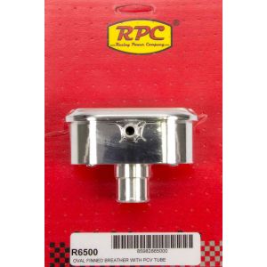 RACING POWER CO-PACKAGED #R6500 Alum Finned PCV Breather Polished
