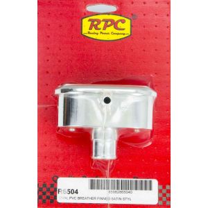 RACING POWER CO-PACKAGED #R6504 Alum Finned PCV Breather Polished/Satin