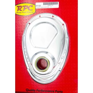 RACING POWER CO-PACKAGED #R7122 SBC 2PC Timing Chain Cover Chrome