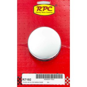 RACING POWER CO-PACKAGED #R7192 Chrome Push In Breather w/o Shield 2in Tall Each