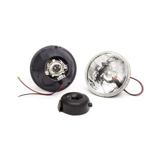 RACING POWER CO-PACKAGED #R7400 5.75in Headlight w/H4 Bulb and Turn Signal