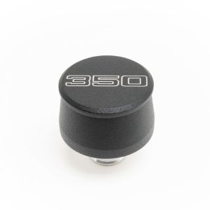 RACING POWER CO-PACKAGED #R8208 Valve Cover Breather 350 Logo Black Each