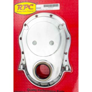 RACING POWER CO-PACKAGED #R8422 BBC Alum Timing Chain Cover Polished