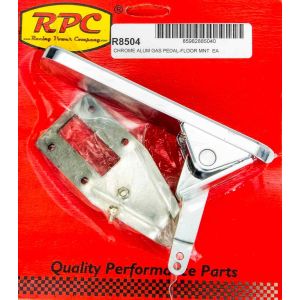 RACING POWER CO-PACKAGED #R8504 Floor Mount Gas Pedal Chrome