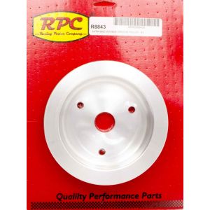 RACING POWER CO-PACKAGED #R8843 BBC SWP 2 Groove Lower Pulley Satin