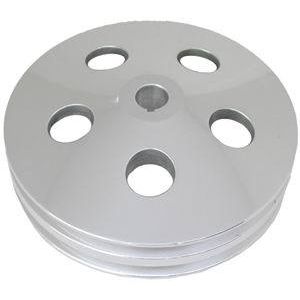 RACING POWER CO-PACKAGED #R8847POL Polished Aluminum GM 2V Power Steering Pulley