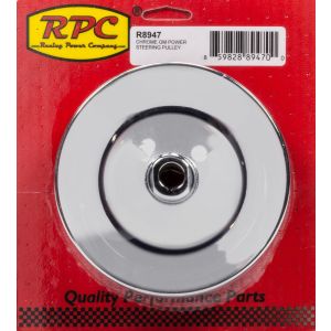 RACING POWER CO-PACKAGED #R8947 GM Power Steering Pulley 2 Groove Chrome