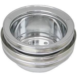 RACING POWER CO-PACKAGED #R8972 Ford 289 Triple Groove Crankshaft Pulley Chrome