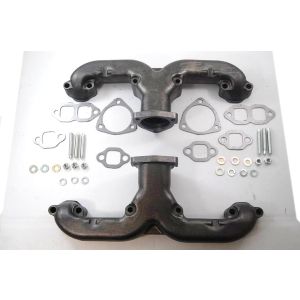 RACING POWER CO-PACKAGED #R900 1955-57 GM Cast Iron Ram Horn Exhaust Manifold