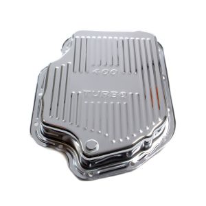 RACING POWER CO-PACKAGED #R9121 TH400 Trans Pan Chrome Steel Finned