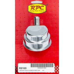 RACING POWER CO-PACKAGED #R9169 Mopar Style Chrome Breather w/Tube