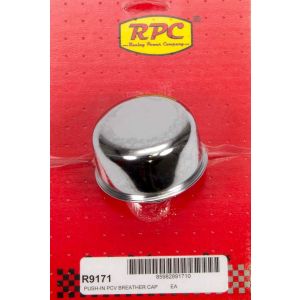 RACING POWER CO-PACKAGED #R9171 Chrome Push In Breather 2-3/4in Dia 3/4in Neck