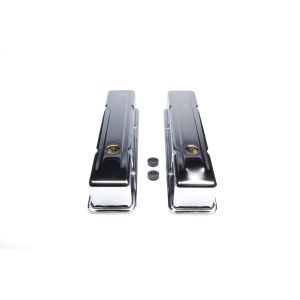 RACING POWER CO-PACKAGED #R9215 58-86 SBC Valve Covers Tall Chrome Steel
