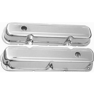 RACING POWER CO-PACKAGED #R9298 Chrome Steel Valve Cover Chrysler 318-360 Short
