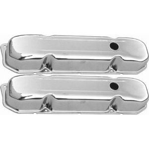 RACING POWER CO-PACKAGED #R9299 Chrome Steel Chrysler 383-440 Short Valve Covr