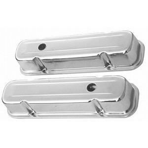 RACING POWER CO-PACKAGED #R9300 59-79 Pontiac 326-455 Valve Covers Tall Chrome