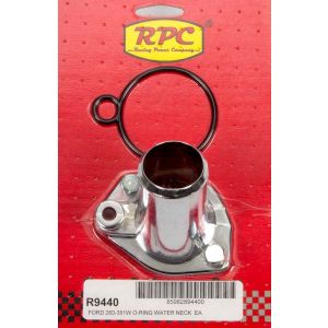 RACING POWER CO-PACKAGED #R9440 65-75 SBF Steel Water Neck Chrome