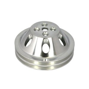 RACING POWER CO-PACKAGED #R9479POL Pol Alum SBC Double Gro ove Pulley
