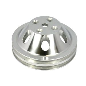 RACING POWER CO-PACKAGED #R9483POL Pol Alum SBC Double Gro ove Pulley