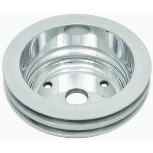 RACING POWER CO-PACKAGED #R9485POL Pol Alum SBC Double Gro ove Pulley