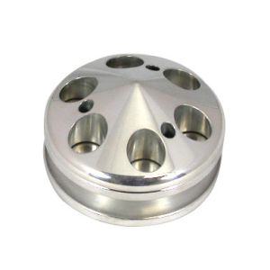 RACING POWER CO-PACKAGED #R9487POL Aluminum Alternator Pul ley/Nose V-Belt -Polishe