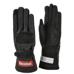 RACEQUIP #3550095RQP Glove Double Layer Child Large Black SFI-5 Youth